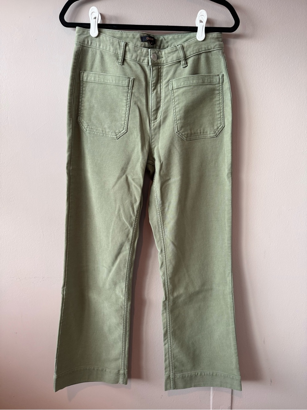 Quince Women’s French Terry Front Pocket Wide Leg Pants in Faded Cargo Size 10